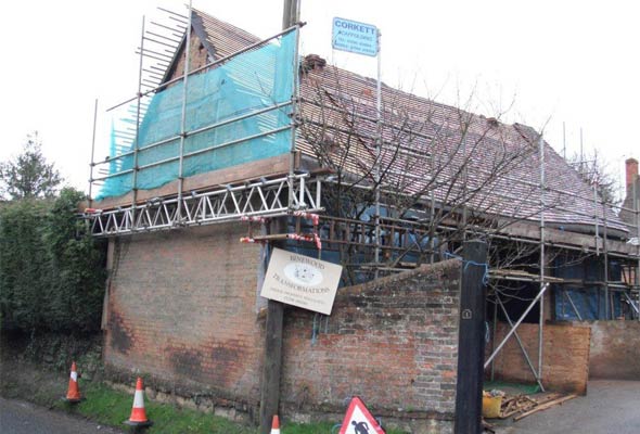 Scaffolding Erection In Whitchurch, Aylesbury, Bucks